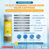 cartridge for whole house water softener system