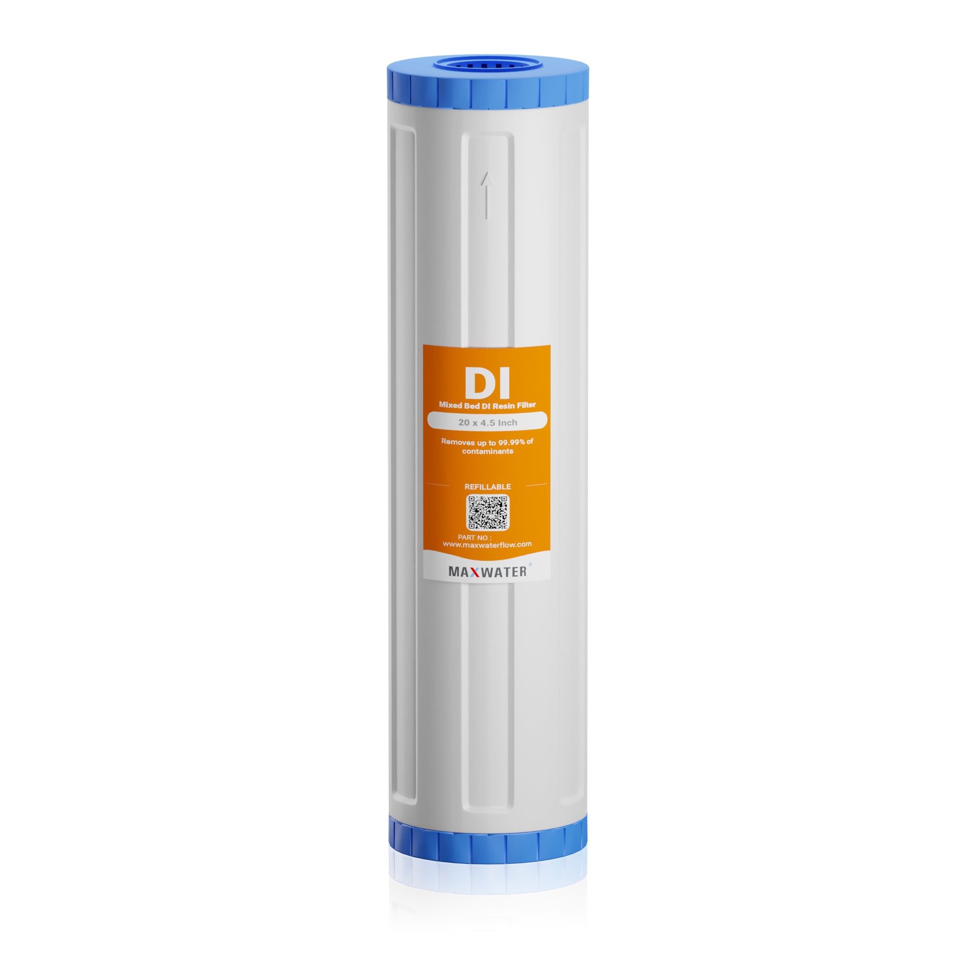10 DI Refillable Filter In-Line Housing With DI Resin