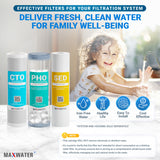 CTO filter replacement cartridge for enhancing the taste and odor of drinking water