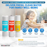 Enhance taste and clarity by replacing your sediment, iron, and CTO filter cartridge