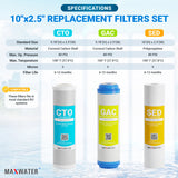 Sediment filter cartridge replacement for trapping particles and sediments in water